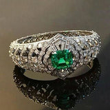 Bague émeraude Art Deco | or blanc