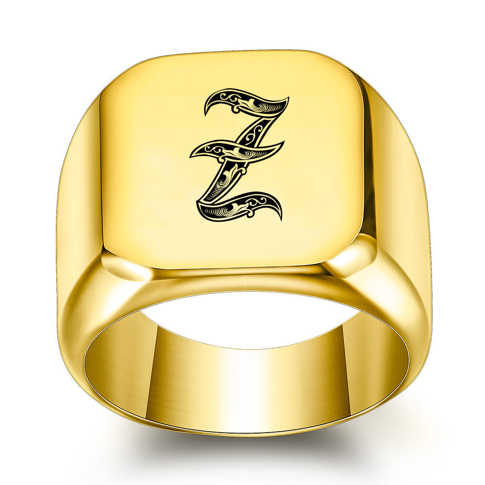Bague classique Noble initiale | or