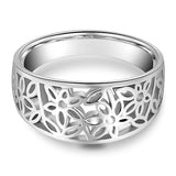 Bague délicat fleur Daria | or blanc