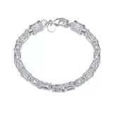 Bracelet Maximus royal tressage | or blanc