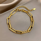 Bracelet massif maille Lorielle | or