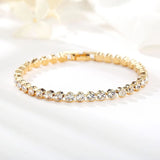 Bracelet taille ronde tennis | or