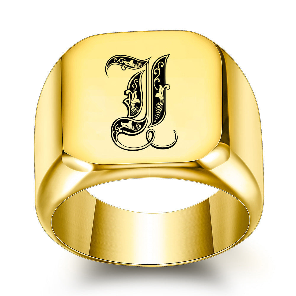 Bague classique Noble initiale | or
