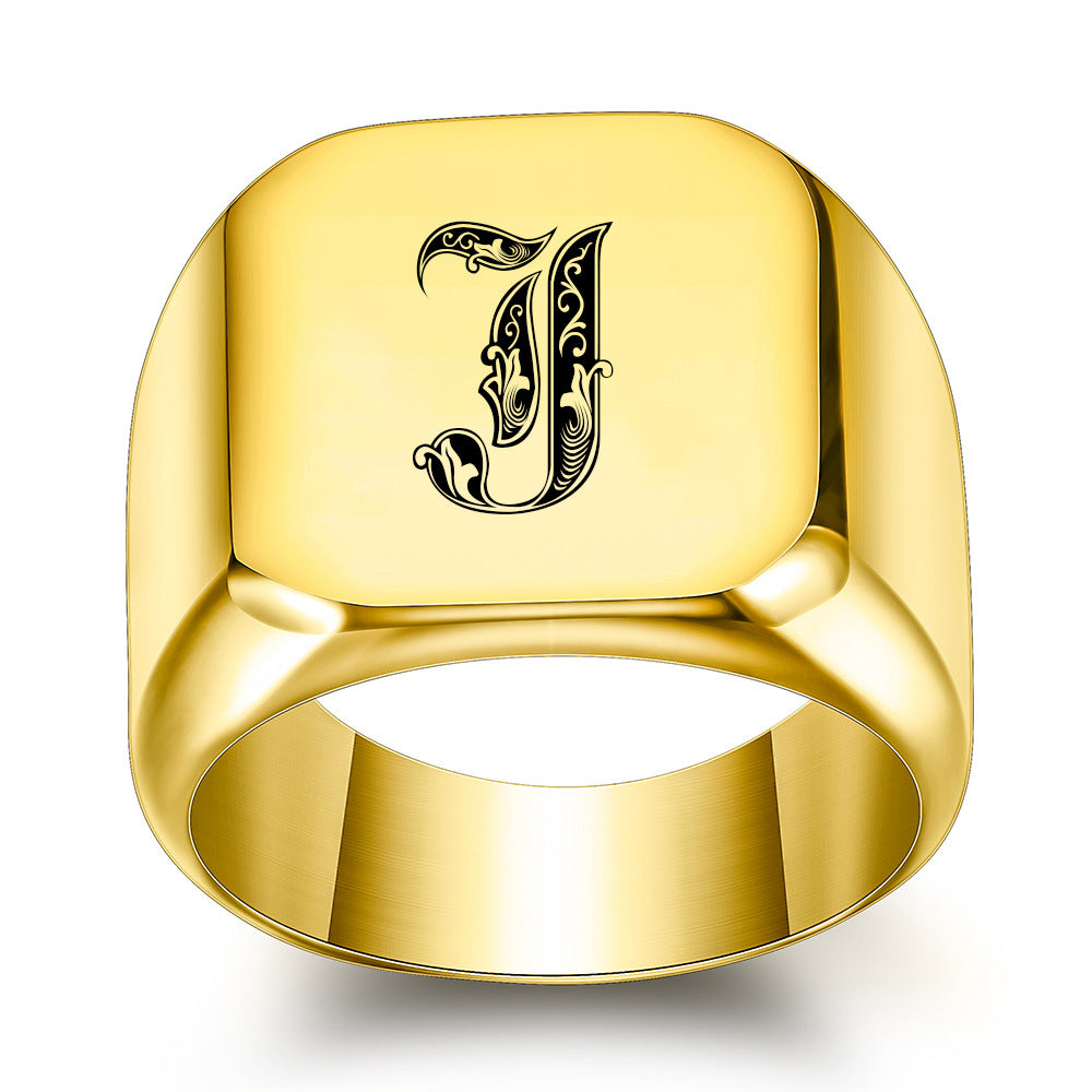 Bague classique Noble initiale | or