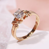 Bague noué anneau audacieux | or