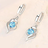 Boucles pendantes Eclipse cœur | or blanc