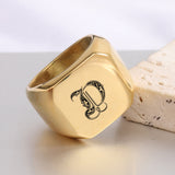 Bague classique Noble initiale | or