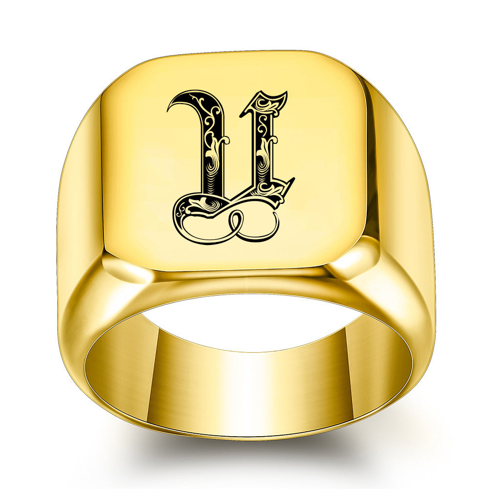 Bague classique Noble initiale | or