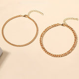 Chevillère multirang maille cubaine | or
