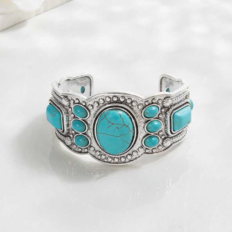 Bracelet Valencrest ciel manchette | or blanc