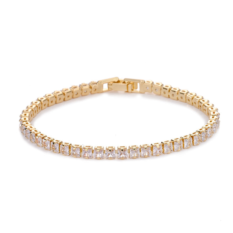 Bracelet carré tennis | or