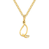 Collier cœur initiale | or