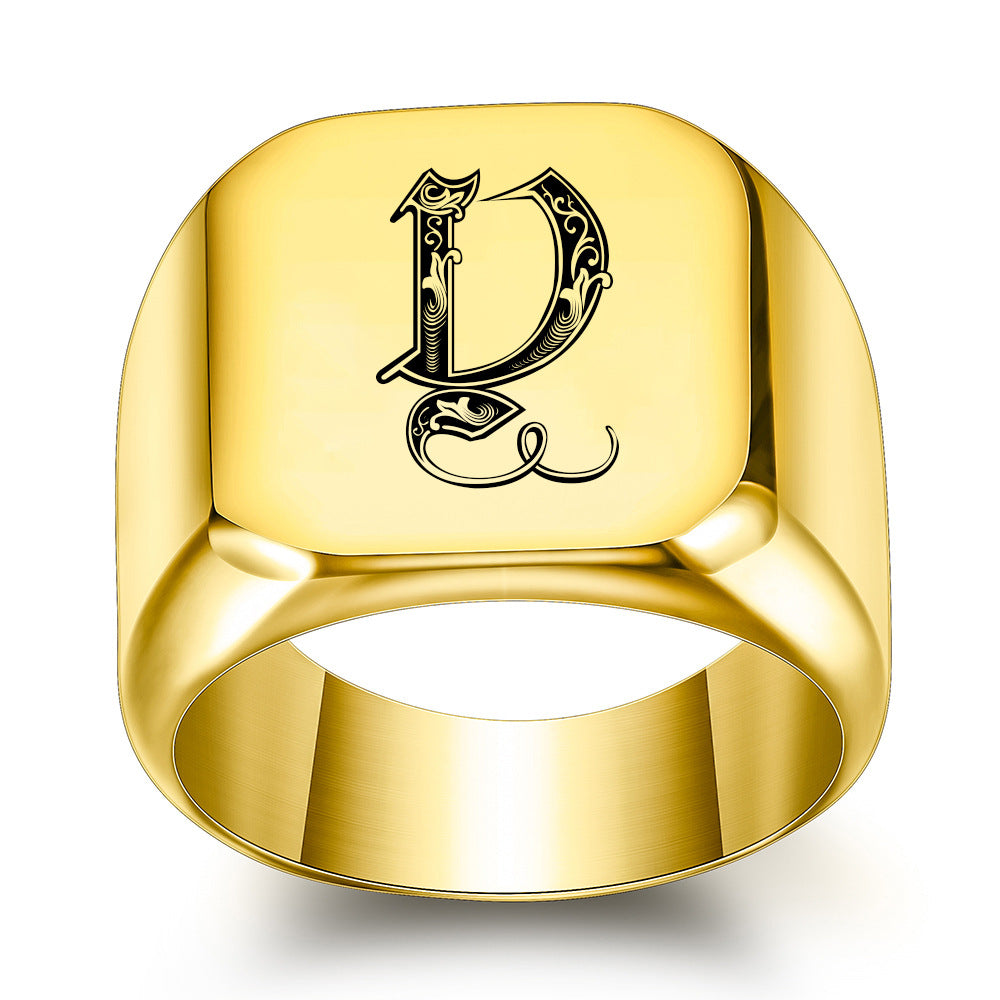 Bague classique Noble initiale | or