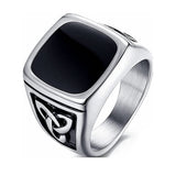 Chevalière noir onyx | or