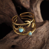 Bague Soluna turquoise Orbit | or
