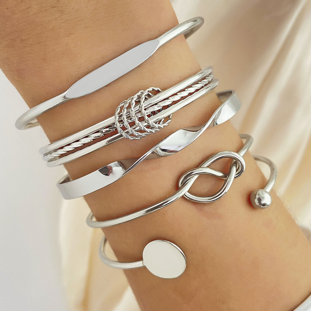 Lot de bracelets noué élégance | or
