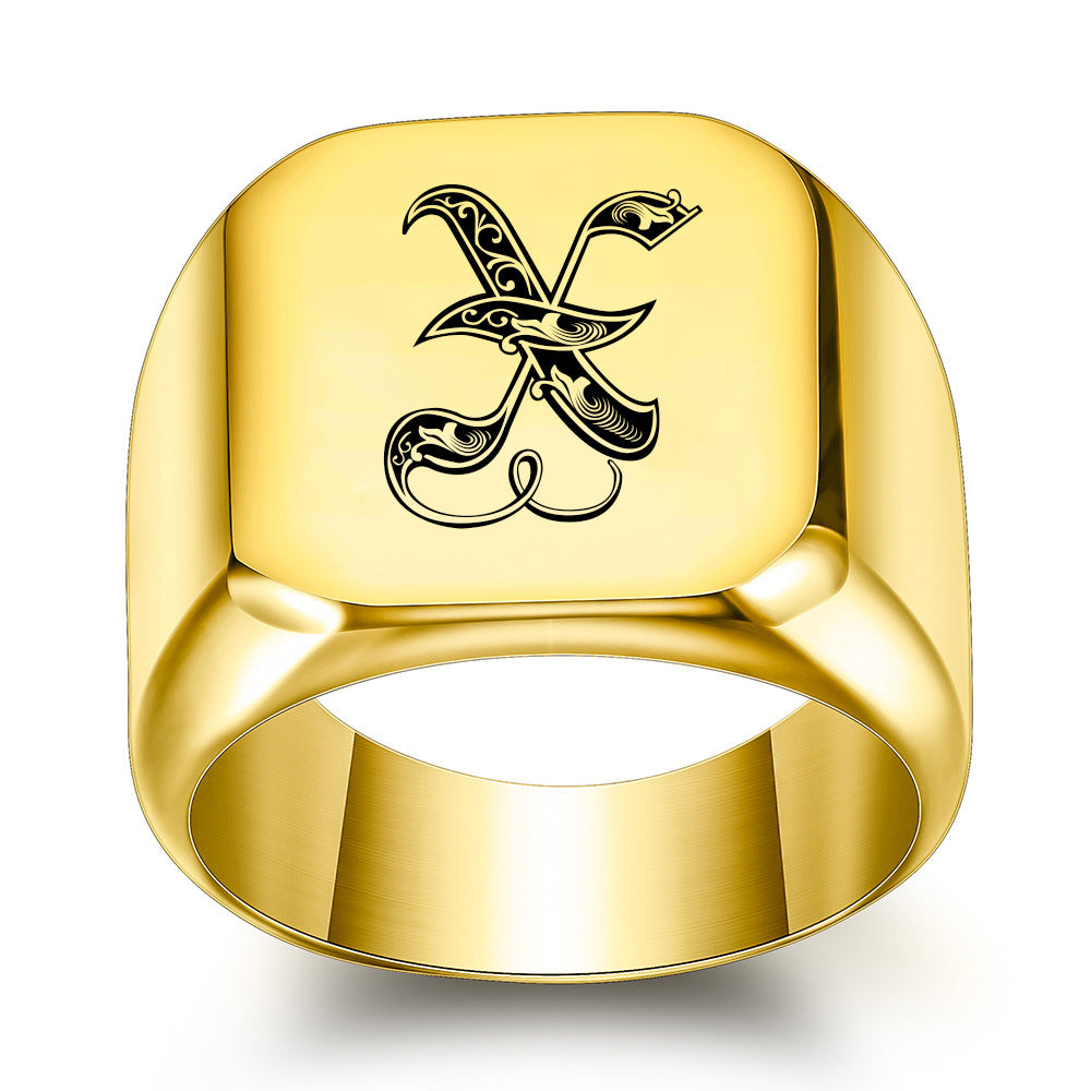 Bague classique Noble initiale | or