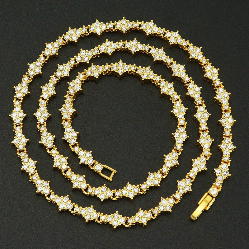 Collier classique grappe tennis | or