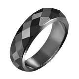 Bague Minimal Facet | noir finish