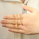Collier amour lettre initiale | or