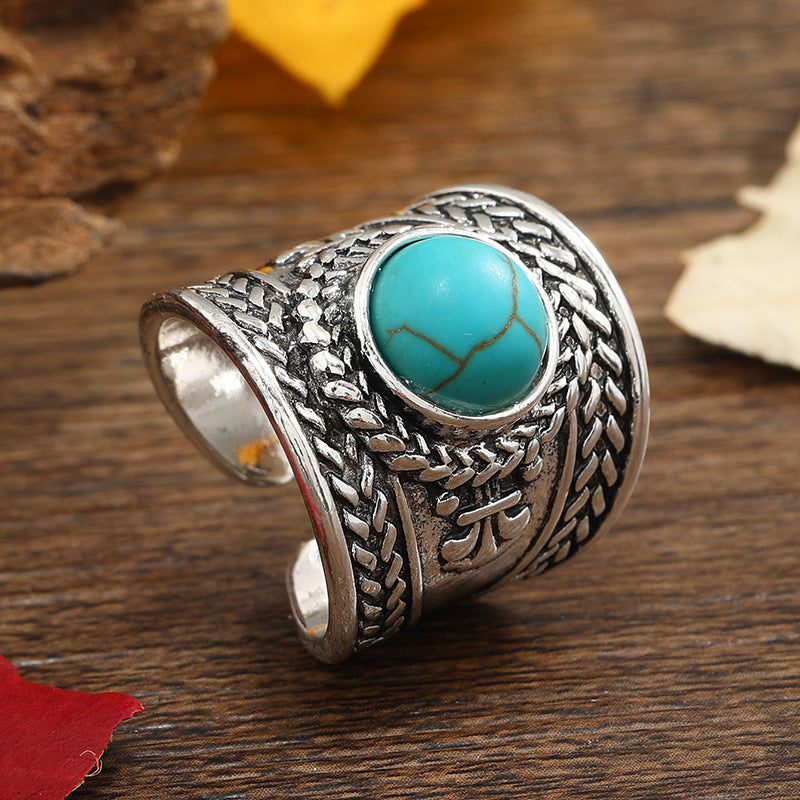 Bague Ravik pierre ouvert | or blanc
