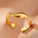 Bague Elyra Smooth mouvement | or