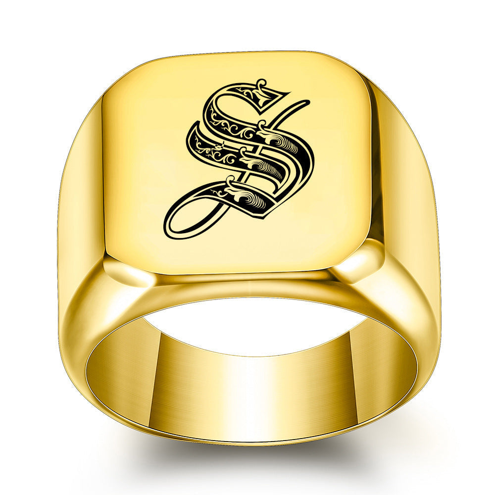 Bague classique Noble initiale | or