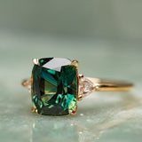 Bague vintage vert pierre fin | or