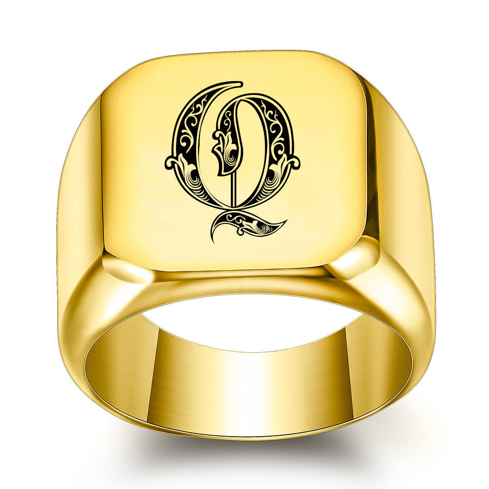 Bague classique Noble initiale | or
