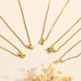Collier amour lettre initiale | or
