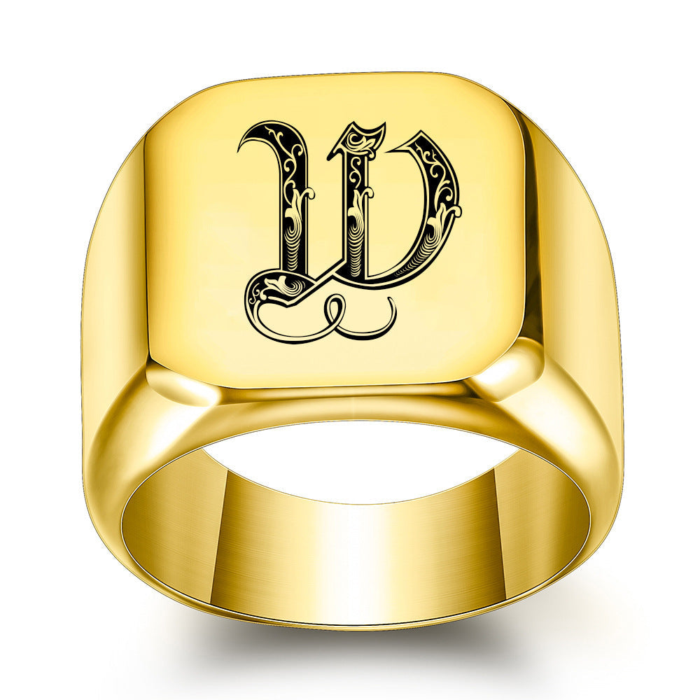 Bague classique Noble initiale | or