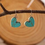 Boucles turquoise amour | or rose