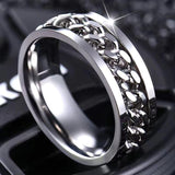 Bague Vance chaîne pivotant | or blanc