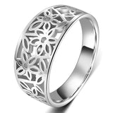 Bague délicat fleur Daria | or blanc