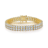 Bracelet double Row tennis | or
