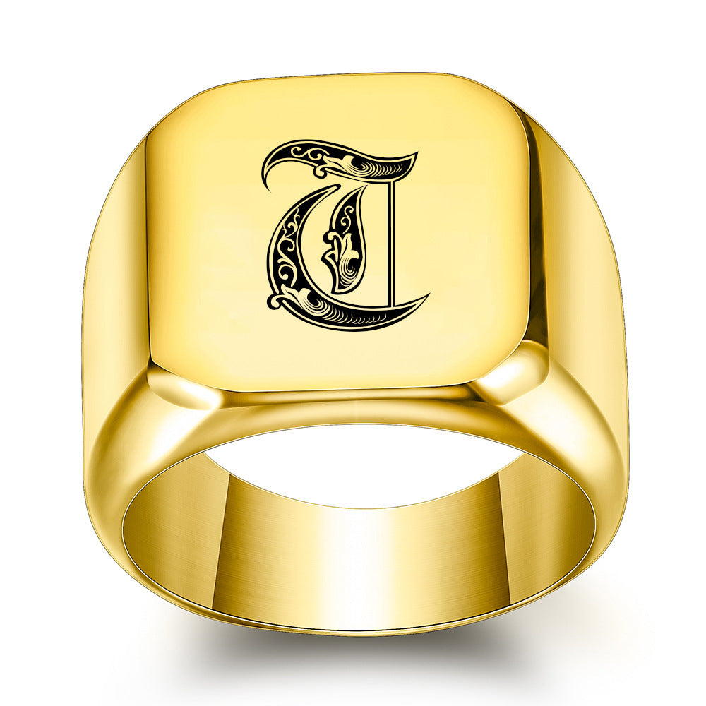 Bague classique Noble initiale | or