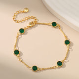 Bracelet émeraude maille chaîne | or