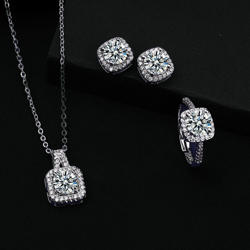 Ensemble Elena cristal | or blanc