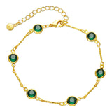 Bracelet émeraude maille chaîne | or