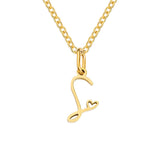 Collier cœur initiale | or