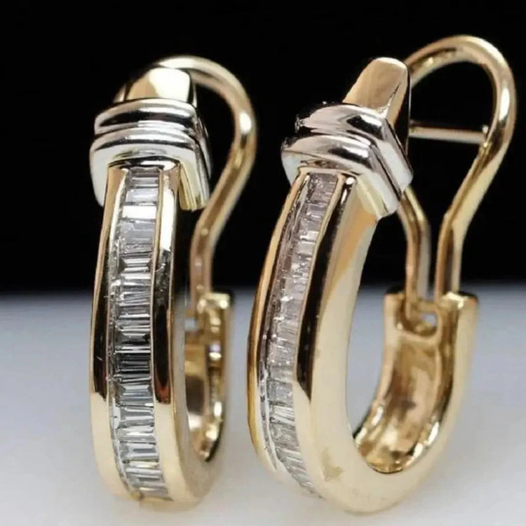 Créoles vintage cristal | or