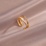 Bague Sahira multirang vague | or