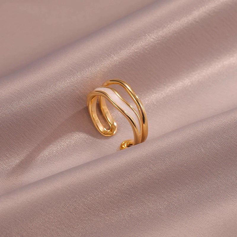 Bague Sahira multirang vague | or