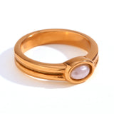 Bague Lunara perle | or