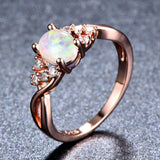 Bague Sylva Moonhart blanc | or rose