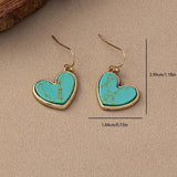 Boucles turquoise amour | or rose