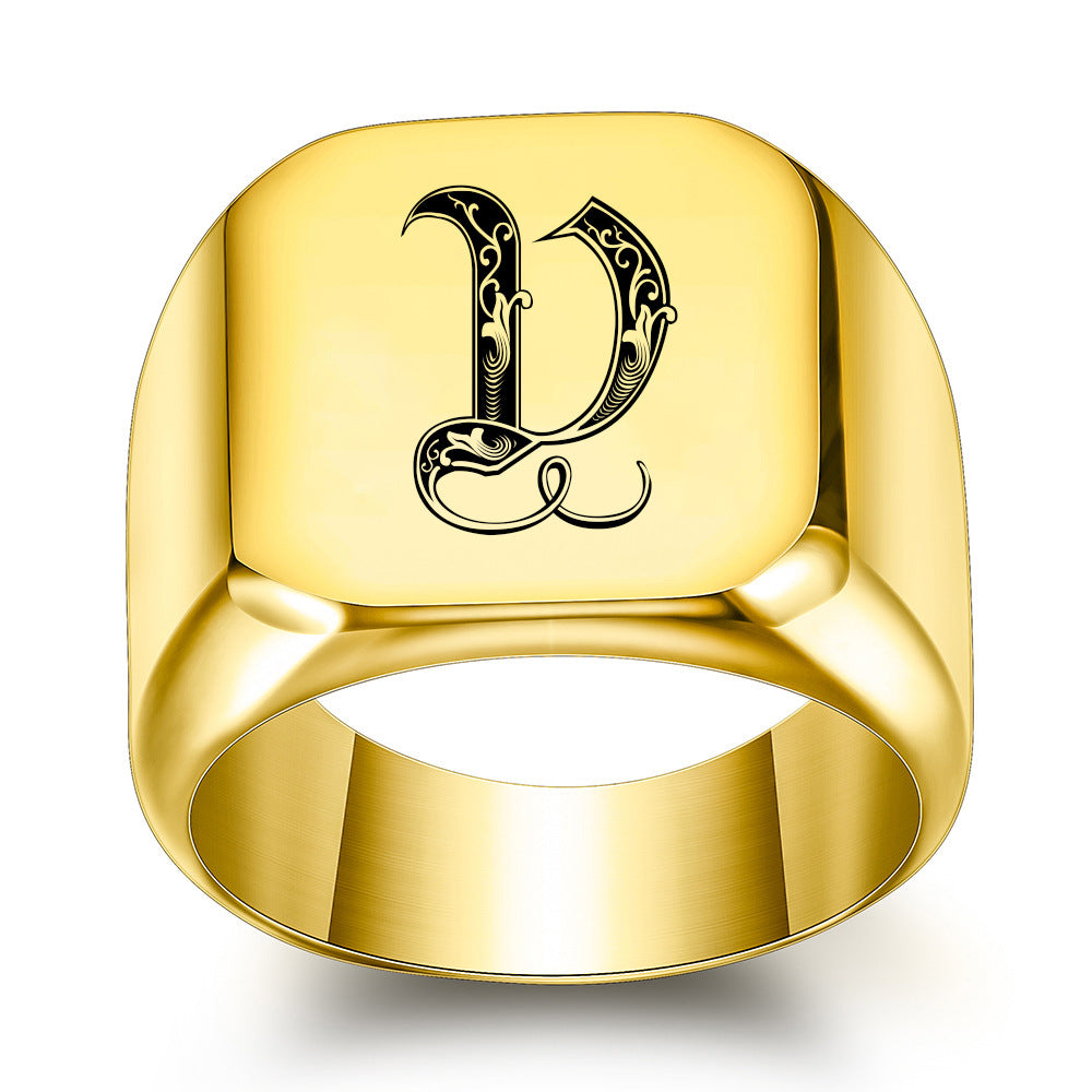 Bague classique Noble initiale | or