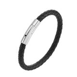 Bracelet Valor Leather Braid | or blanc