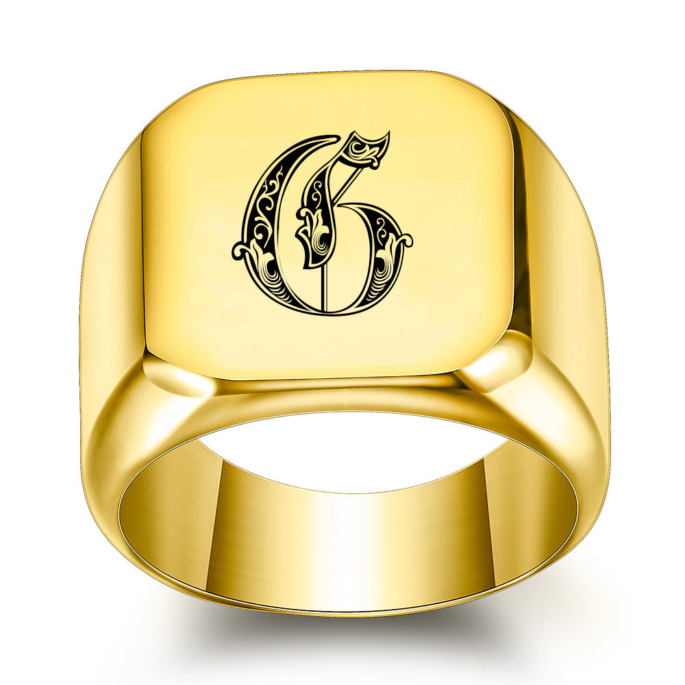 Bague classique Noble initiale | or