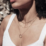 Collier ouvert Circle Three Row | or
